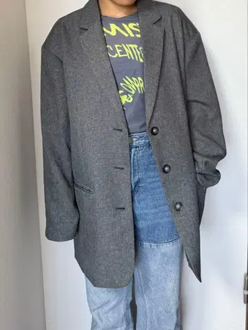 그레이 테일러드 자켓