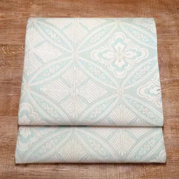 후쿠로 오비 옅은 블루 칠보 능화문 합리적인 가격 제작 포함