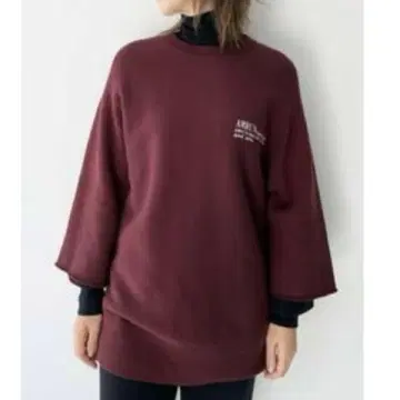 AMRCN 버건디 오버 사이즈 맨투맨