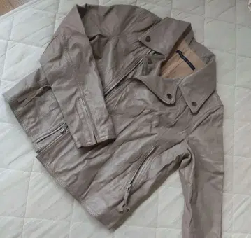 SPICK AND SPAN 베이지 라이더 자켓