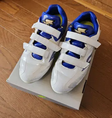 SSK 스타 러너 야구용 스파이크 화이트/블루 벨크로 24.5