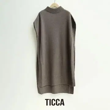 TICCA 스탠드 넥 롱 베스트