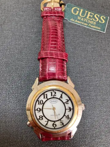 [ 미사용품 ] GUESS G6000R 아날로그 손목시계 빨간색