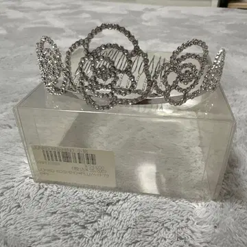 실버 로즈 모티브 티아라