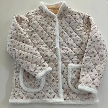 [ 미사용 새상품 ] 한국 할머니 조끼 긴팔 파자마 꽃무늬 퀼팅 자켓