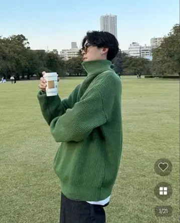 GARMENTS 그린 스웨터