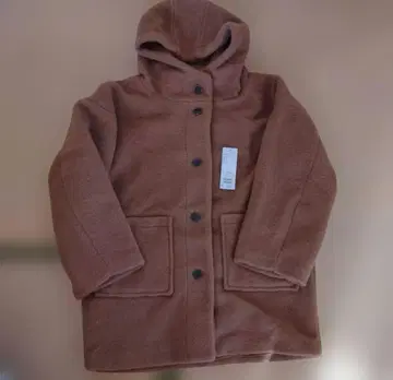 사만사 모스모스 슬라이버 후드 코트 카멜 빅