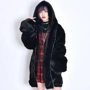 볼칸&아프로다이티 복슬복슬 SUPER BIG 링 퍼 블루종