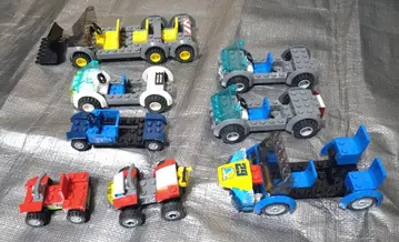 레고 자동차 8대 탈것 부품 타이어 휠 의자 핸들 묶음 판매 A