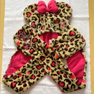 미니 마우스 레오파드 무늬 머플러 캡