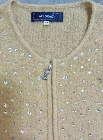 엠즈 그레이시 38 집업 가디건 M 리본 비쥬 포함