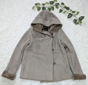 ROSSO 어반 리서치 페이크 무스탕 코트 숏 후드