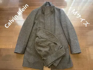 Calvin Klein 후드 부착 코트 그레이 M