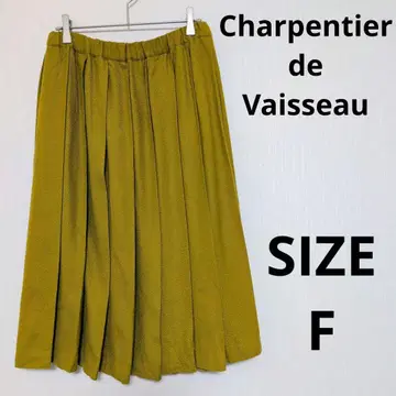 Charpentier de Vaisseau 울 플리츠 스커트 무릎 기장