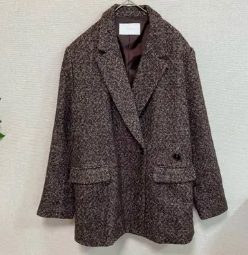 Chico 트위드 자켓 브라운 F