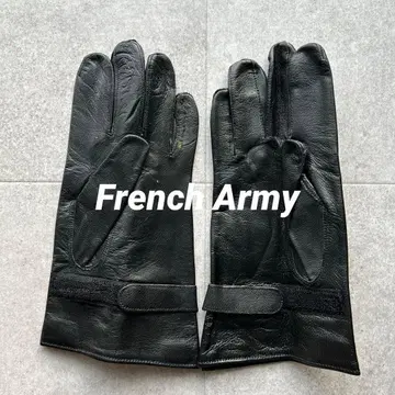 80s 프랑스군 블랙 가죽 그로브 가죽 장갑 데드스탁 프랑스제