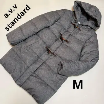 새상품급 a.v.v 더플 코트 충전솜 그레이 M 아우터 후드