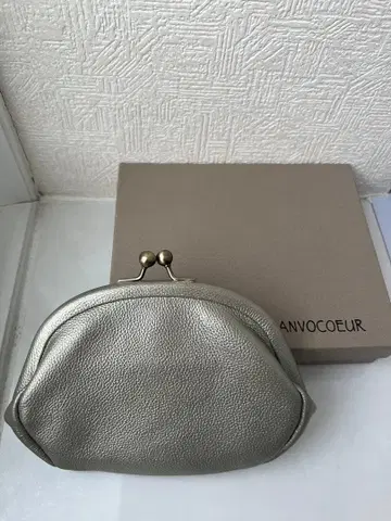 ANVOCOEUR 실버 가죽 코인 케이스
