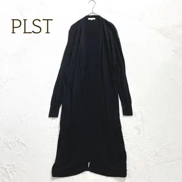 플라스테 롱 가디건 [M] 코튼 혼방 심플 겉옷 무지 실크