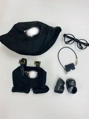 17cm 봉제 인형용 의류 러브브 의류 옷 갈아입기 5세트 세련된 블랙