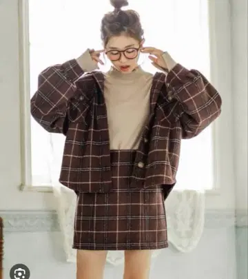 OLIVE des OLIVE 체크 무늬 셋업