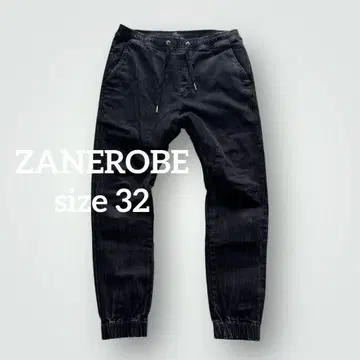 1610 ZANEROBE 제인 로브 블랙 조거 데님 팬츠 32