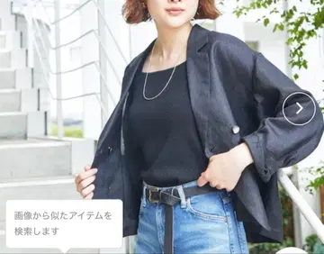 qualite 린넨 테일러드 자켓 사이즈 38 믹스 컬러