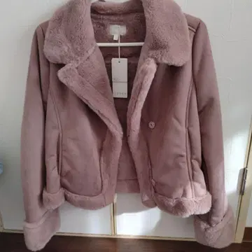 rienda 인조 모피 라이더 자켓