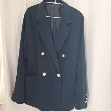 네이비 더블 브레스트 자켓 골드 버튼