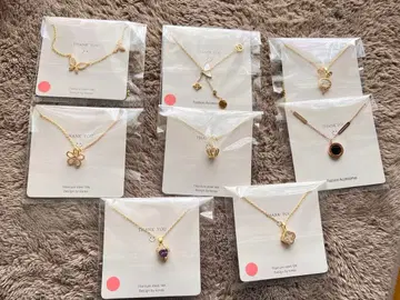 골드 목걸이 세트 8점