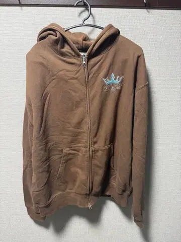 9090 브라운 후드 부착 후드티 스웨트 팬츠 셋업