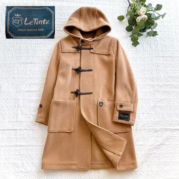 컨디션 최상 오르치발 롱 더플 코트 헤링본 벌 카멜 고급 원단