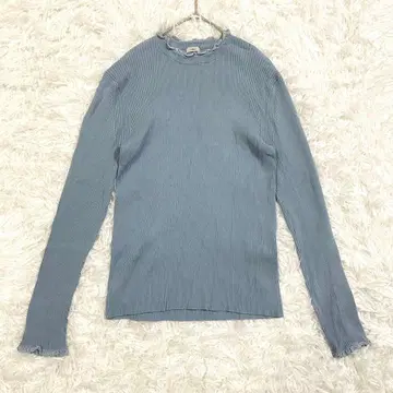 IENA 이에나 리브 니트 레이스 크루넥 더스티 컬러 깔끔한