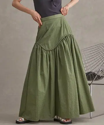 PUBLICTOKYO 자카드 볼륨 개더 스커트 amerihare