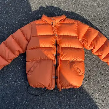 FAIRBANKS 142 오렌지 다운 자켓 더블 지퍼 눕시