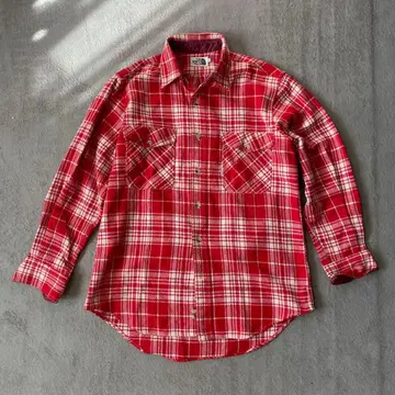 브라운 택 THE NORTH FACE 체크 플란넬 셔츠