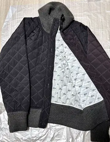 라코스테 퀼팅 자켓 40 (M) 브라운 악어