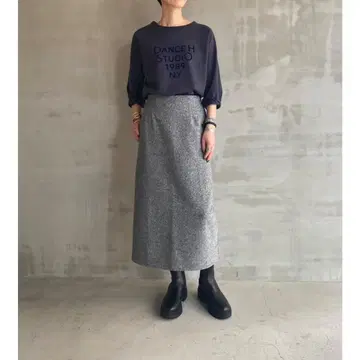 에리오폴 라메 믹스 타이트 스커트 슬릿 포함