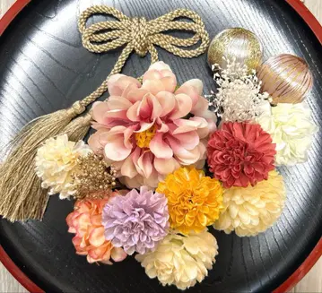 내추럴 성인식 일본 의류 후리소데 시치고산 사전 촬영 머리 장식