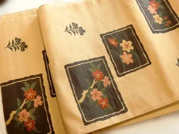 순수 실크 후쿠로 오비 벚꽃 단풍