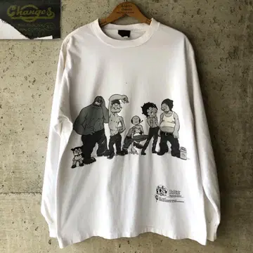 XZ685 티셔츠 90s 뽀빠이 베티 캘빈클라인 패러디 긴팔 티셔츠