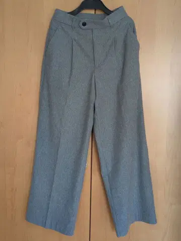 무인양품 턱 와이드 팬츠 가로 세로 스트레치 기모 S