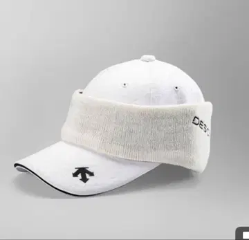 2WAY 데상트 캡 이어워머 포함 모노그램 수분 흡수 속건성 항균 방취