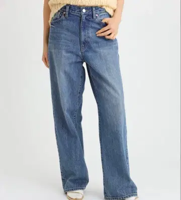 BABYLONE 센터 프레스 스트레이트 데님 36