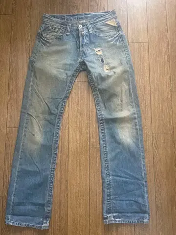 REPLAY 라이트 블루 스트레이트 데님