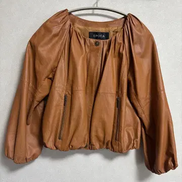 EPOCA 벌룬 슬리브 가죽 아우터