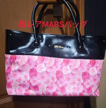MARS 꽃무늬 토트백 블랙/핑크 초 레어