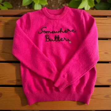 Somewhere Butter 핑크 스웨터 긴팔