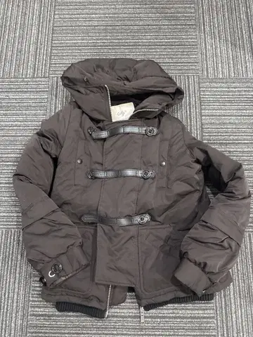 SLY 블랙 다운 코트 더플 코트 다운 자켓