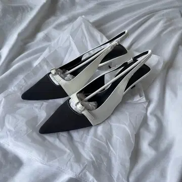 엘레강트 슬링백 스틸레토 펌프스